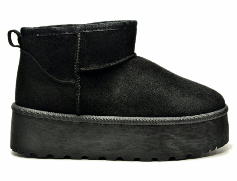 Botki 37 POTOCKI 16322 czarne zamsz płaskie damskie 