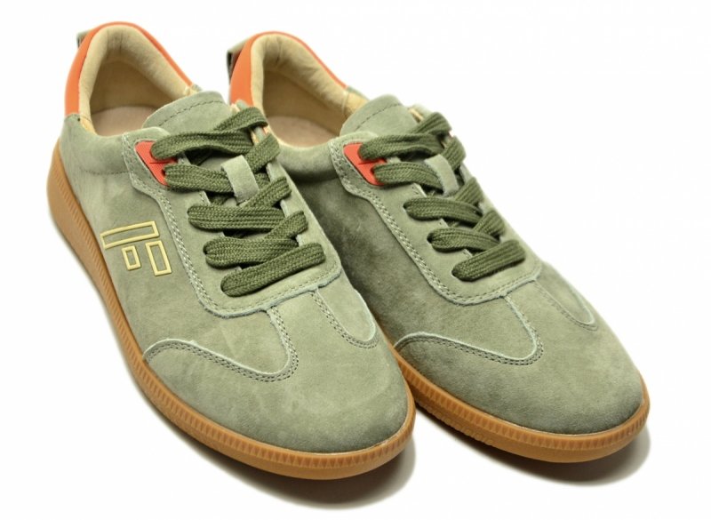 Sneakersy zielone 38 skóra FILIPPO 7510 skórzane półbuty zamsz