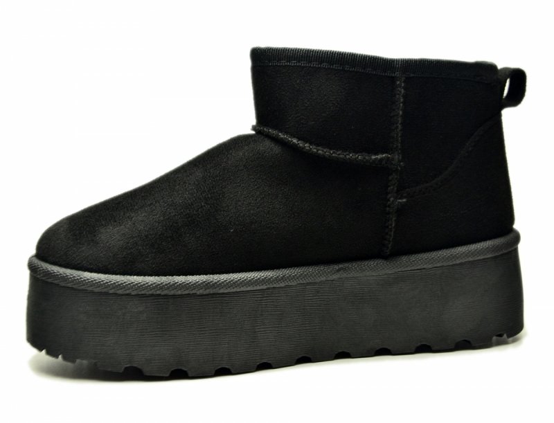 Botki 41 POTOCKI 16322 czarne zamsz płaskie damskie 