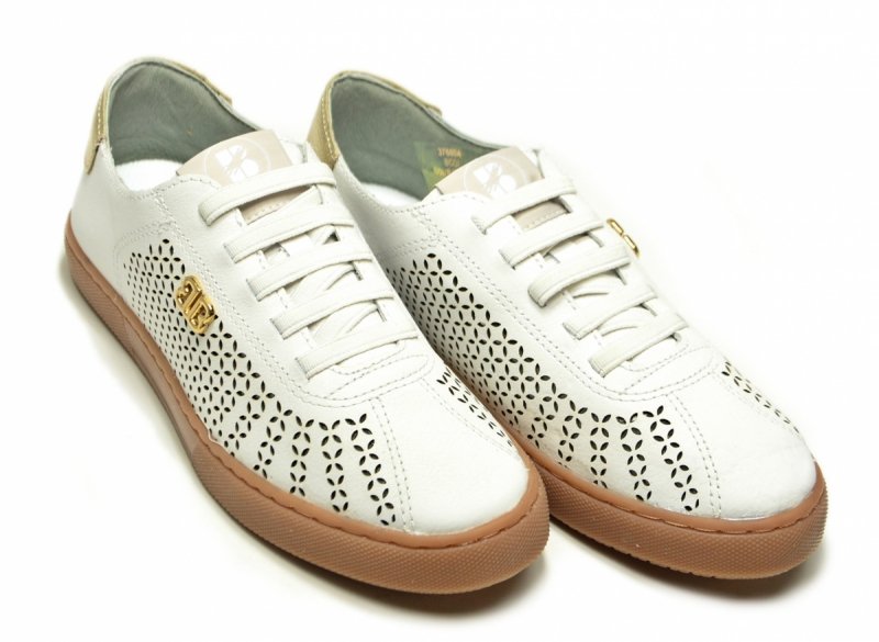 Półbuty sneakersy 39 białe skóra  BOTTERO 376604 skórzane ażurowane