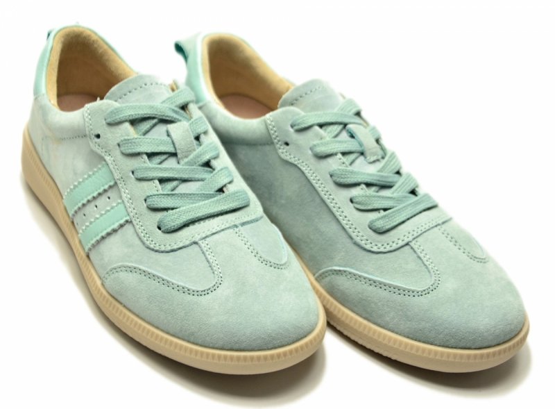 Półbuty sneakersy 39 skóra FILIPPO 7508 zielone skórzane zamsz