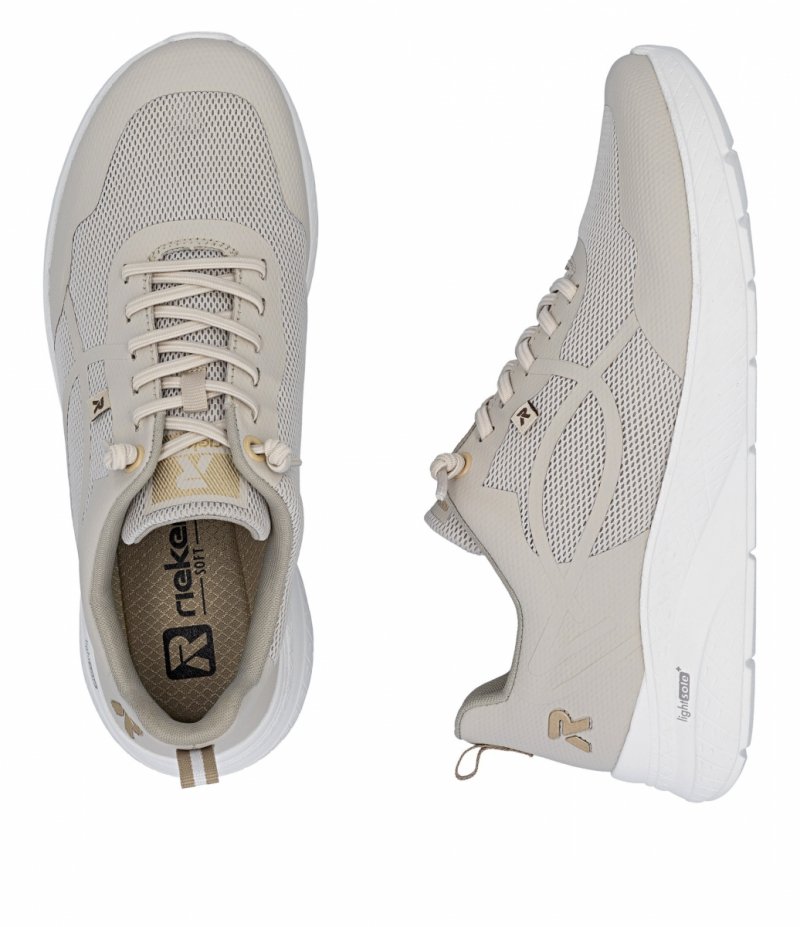 Sneakersy beżowe 39 RIEKER M8551 beż półbuty damskie 