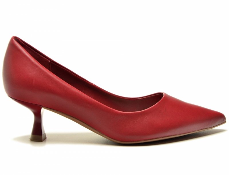 Czółenka 41 kaczuszki BOTTERO 365401 skóra bordowe skórzane bordo