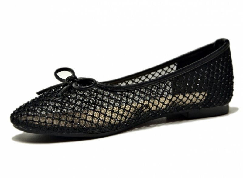 Baleriny 37 czarne VINCEZA 62270 kryształki półbuty