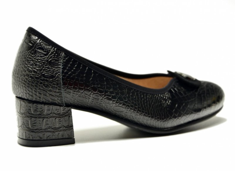 Czółenka czarne 41 skóra POTOCKI 19448 na obcasie skórzane damskie