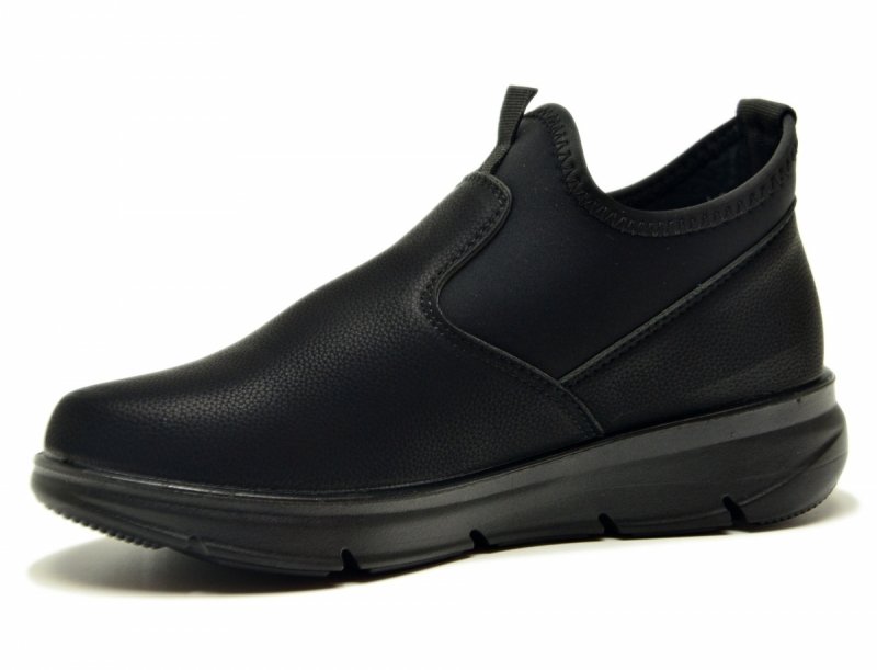 Botki półbuty 39 Potocki 90356 płaskie czarne ocieplane 