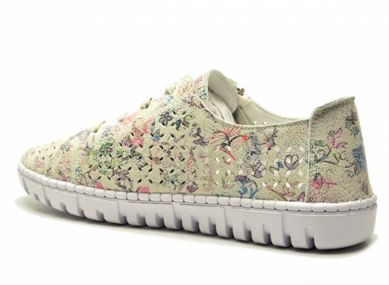 Półbuty 40 szary skóra VINCEZA 95381 kolorowe skórzane ażurowane