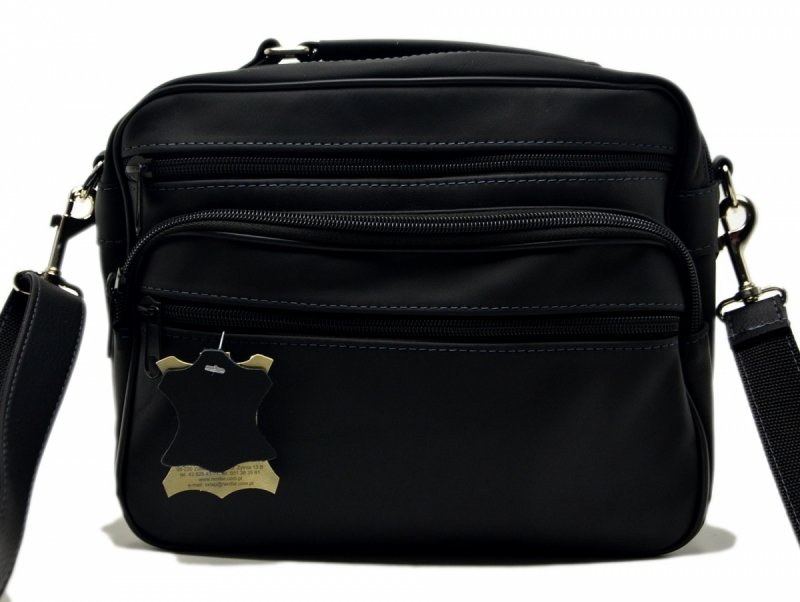 Torba męska skórzana czarna skóra MARKO listonoszka