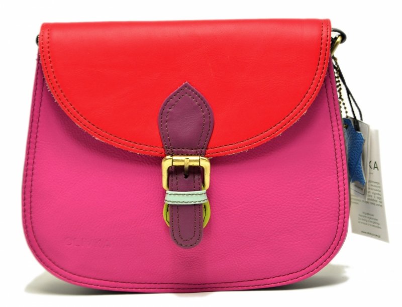 Torebka listonoszka OLIVKA skóra kolorowa skórzana 100024 