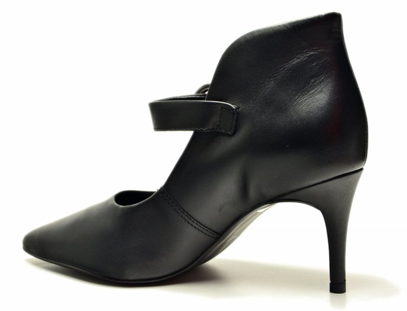 Czółenka 41 szpilki BOTTERO skóra czarne skórzane 