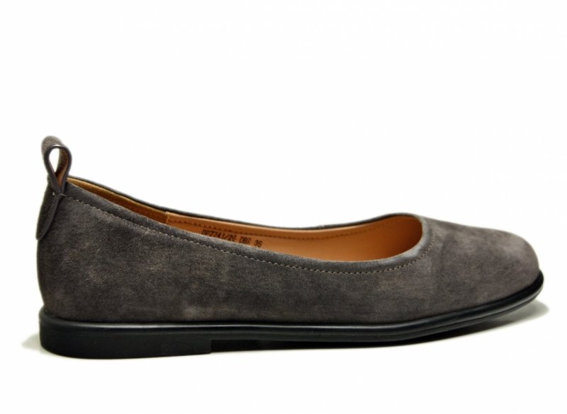 Baleriny brąz 39 skóra FILIPPO 7741 skórzane brązowe zamsz półbuty