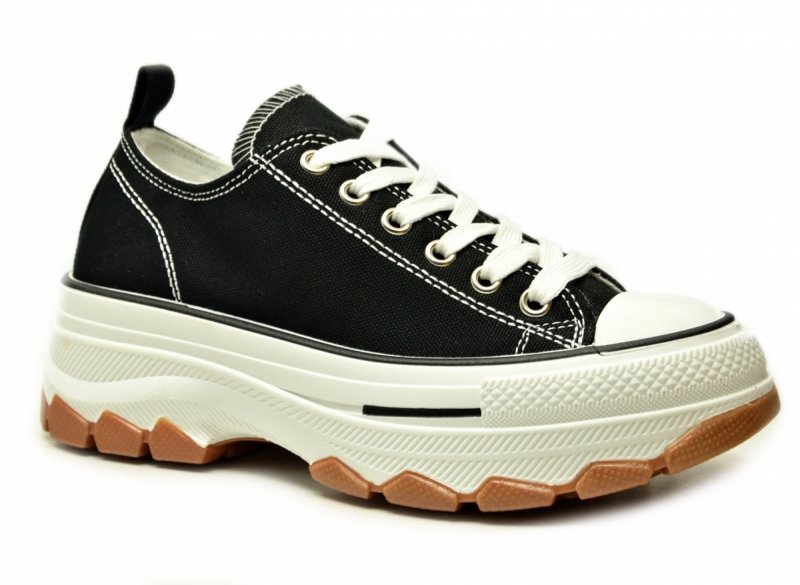 Trampki czarne 41 FILIPPO 7092 półbuty damskie 