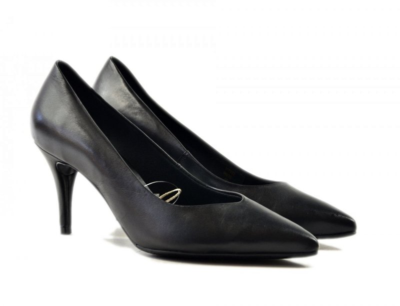 Czółenka 41 szpilki BOTTERO skóra czarne skórzane 353721