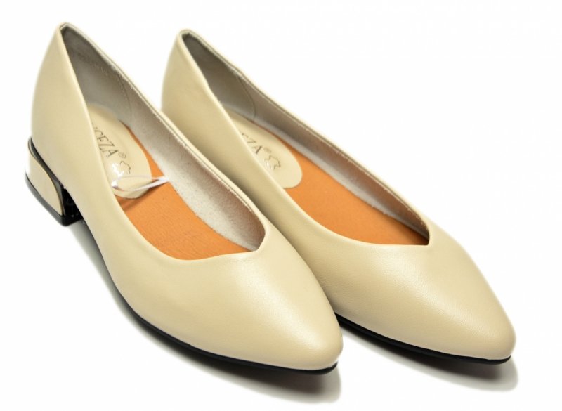 Baleriny 38 beżowe VINCEZA 62280 beż półbuty