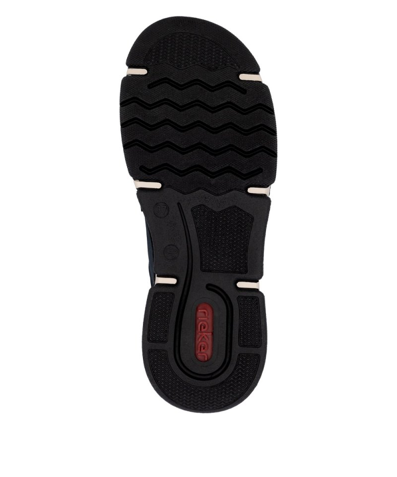 BOTKI sneakersy 38 RIEKER 45963 skóra granatowe damskie półbuty