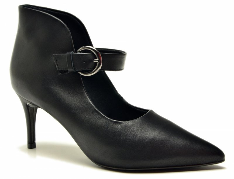 Czółenka 39 szpilki BOTTERO skóra czarne skórzane 