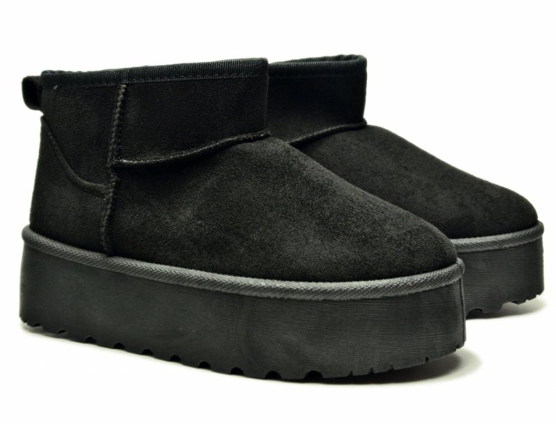 Botki 40 POTOCKI 16322 czarne zamsz płaskie damskie 