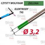WP ELEKTRODA TIG ZIELONA Ø 3,2 mm 