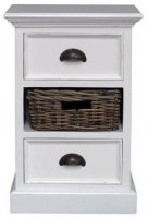 BIAŁA SZAFKA NOCNA W STYLU SKANDYNAWSKIM NORTH VINTAGE 2SZ.1K BIAŁA SZAFKA NOCNA W STYLU SKANDYNAWSKIM NORTH VINTAGE 2SZ.1K