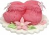 Buciki różowe - dekoracja tortu na chrzest