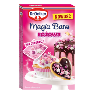 Posypka cukrowa na tort MAGIA BARW RÓŻOWA mix 70g - Dr.Oetker