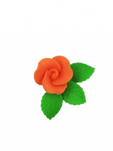 Róża mała z listkami - pomarańczowa 20 kompletów