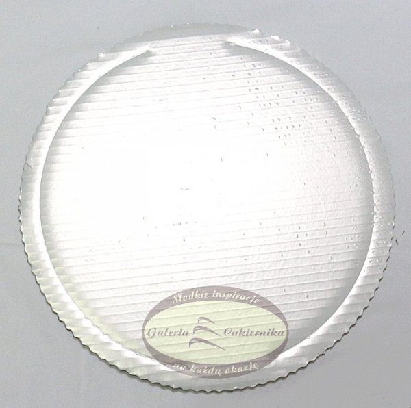 Podkład tortowy tacka z tektury perłowa śr. 30 cm