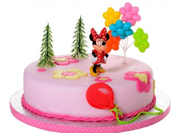 Zestaw dekoracji na tort Myszka Minnie