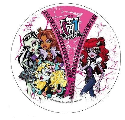 Modecor - opłatek na tort okrągły Monster High B