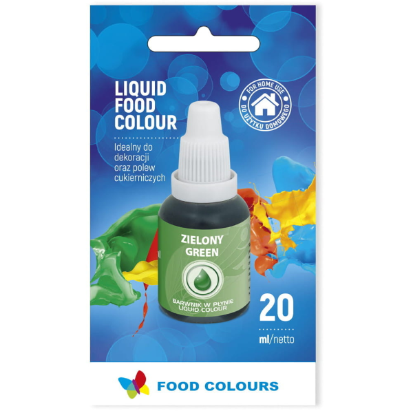 Barwnik spożywczy w płynie ZIELONY 20ml - Food Colours