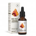 Witamina D3 2000IU + K2mk7 + Omega-3, Krople, Aura Herbals, 30ml
