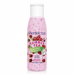 PERFECTA Bubble Tea Balsam do ciała Nawilżenie wygładzenie - Wild Cherry & Matcha Tea - Mini 100 mg