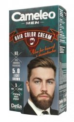 DELIA COSMETICS CAMELEO MEN Krem koloryzujący do włosów, brody i wąsów 5.0 Light Brown  30ml