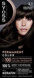SYOSS Permanent Color Farba do włosów 3-1 Ciemny Brąz