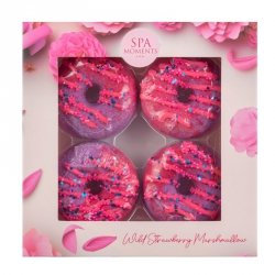 SPA MOMENTS Donut d/kąp. pianka poziomk.4szt