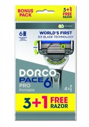 DORCO Pace 6 Pro Maszynka do golenia jednorazowa 6 ostrzy 1 op. - 4 szt.
