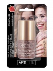 Art. Look Rozświetlacz w brokacie do ciała i twarzy w kulce - złoty