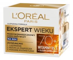LOREAL Ekspert Wieku 70+ Przeciwzmarszczkowy krem odżywczy na noc 50ml