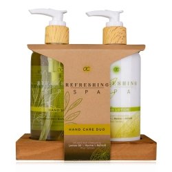 Zestaw do Pielęgnacji Dłoni REFRESHING SPA na Drewnianej Tacy