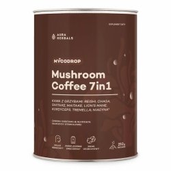 Mycodrop, kawa z grzybami, mushroom coffee 7 in 1, proszek, Aura Herbals, 250 g