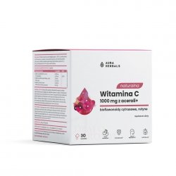 Naturalna witamina C 1000 mg z aceroli, Aura Herbals, 30 saszetek