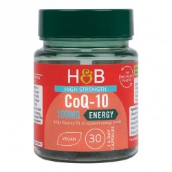 Koenzym Q10 100 mg, High Strength CoQ-10, Holland & Barrett, 30 kapsułek
