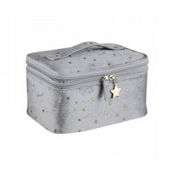 ECARLA Kosmetyczka rozkładana z wkładem 2w1 kuferek - szary KS97SZ