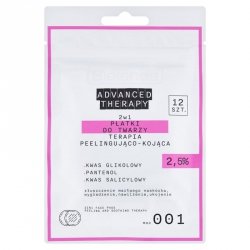 Bielenda Advanced Therapy, 2w1 płatki do twarzy terapia peelingująco-kojąca - 001, 12szt.