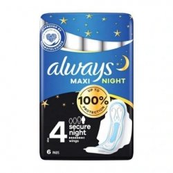 ALWAYS Classic Podpaski ze skrzydełkami - Night Maxi (rozmiar 4) 1op.-6 sztuk
