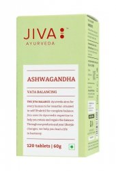 JIVA AYURVEDA Ashwagandha Suplement diety wspomagający siłę, spokój i witalność Tabletki 120 szt.