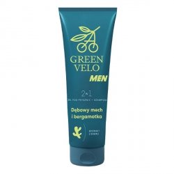Żel pod Prysznic 2w1 dla Mężczyzn Dębowy Mech i Bergamotka, GREEN VELO, 250ml