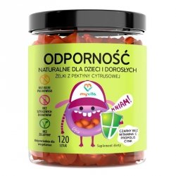 Odporność Naturalne Żelki dla Dzieci i Dorosłych, Myvita, 120 sztuk