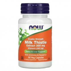 Wyciąg z ostropestu z karczochem i mniszkiem, 300 mg, NOW Foods, 50 kapsułek