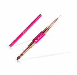 SILCARE Pędzelek dwustronny do akrylożelu i zdobień nr 7 „Koci język”